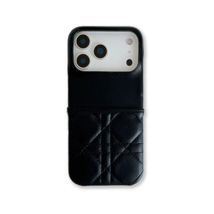 Leather iPhone Case with Card Holder Pink-BC25019 Burycase