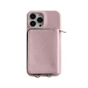 iPhone Case With Zip Wallet And Strap Leather-BC25003 Burycase