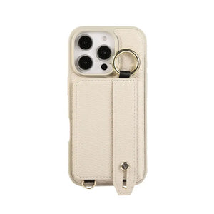 iPhone Case With Card Holder And Strap Brown -BC25037 Burycase