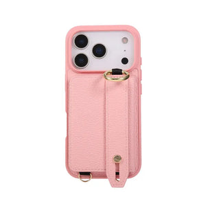 iPhone Case With Card Holder And Strap(With Holder)Black -BC25036 Burycase
