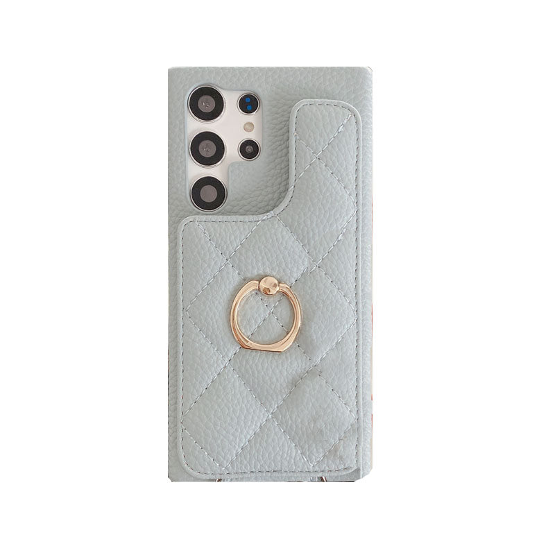 Samsung Phone Case With Card Holder And Strap