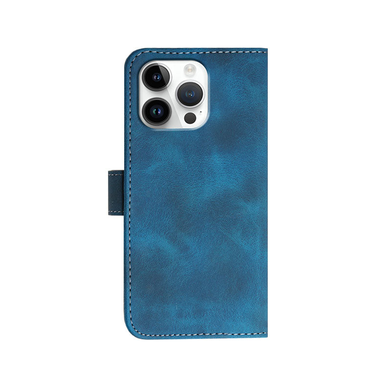 Leather iPhone Cases With Card Holder and Wrist Strap Black-BC25083