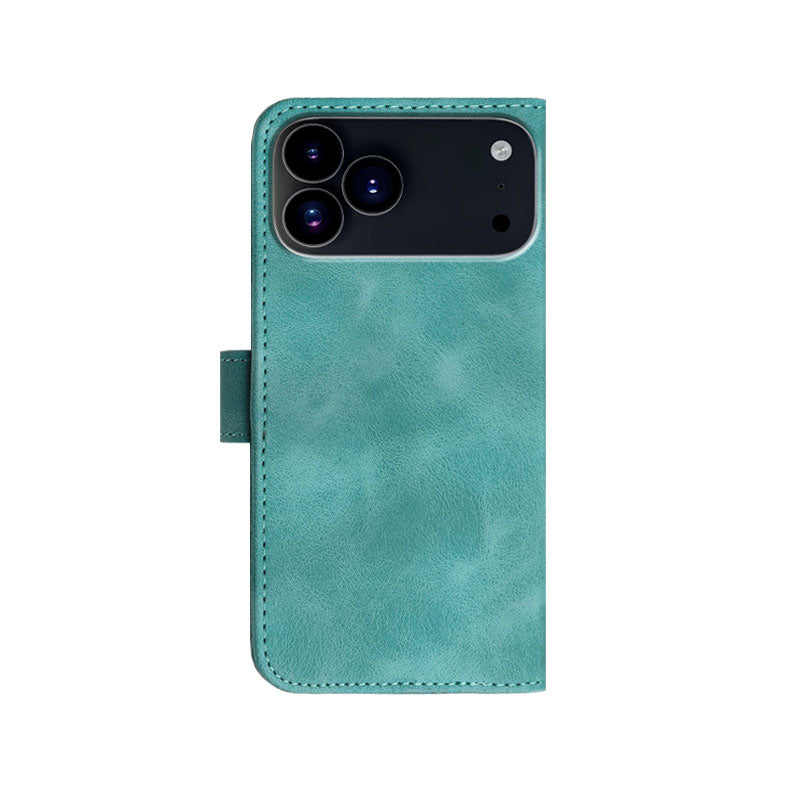 Leather iPhone Cases With Card Holder and Wrist Strap Black-BC25084