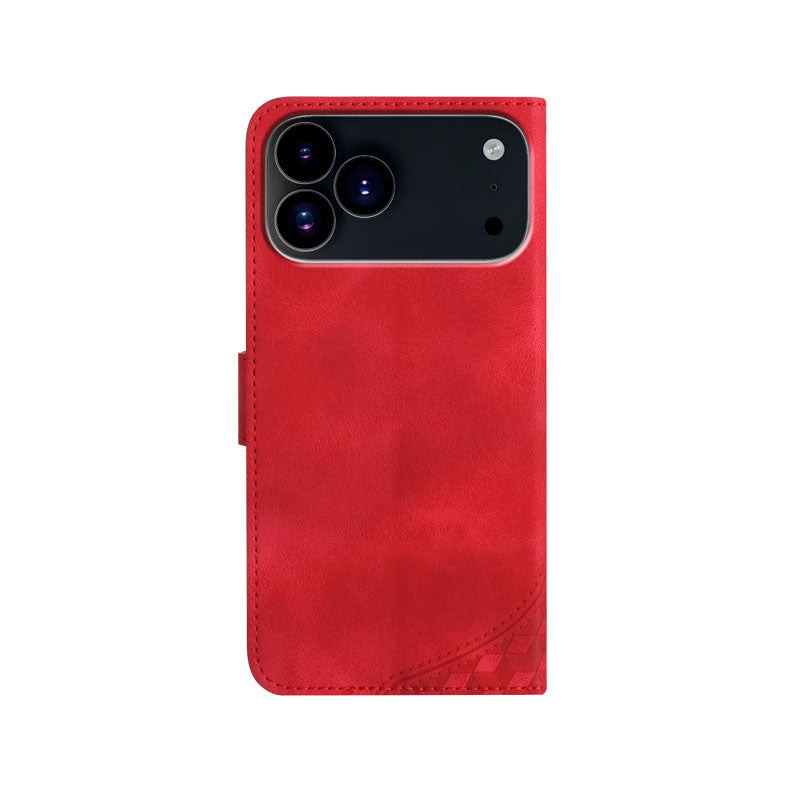 Leather iPhone Cases With Card Holder and Wrist Strap Black-BC25076