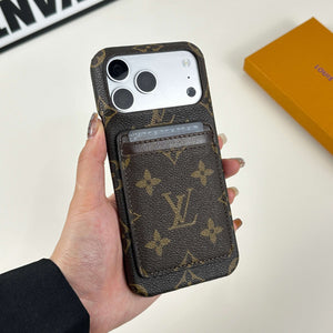 Leather Monogram Magnetic Wallet Big Printing-CYLV021