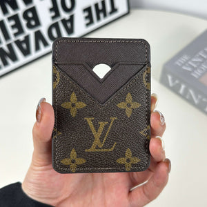 Stylish Leather Monogram Magnetic Wallet Big Printing-CYLV024