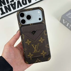 Stylish Leather Monogram Magnetic Wallet Big Printing-CYLV024