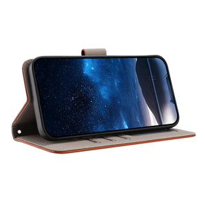 Leather iPhone Cases With Flip Wallet Brown-BC25054 Burycase