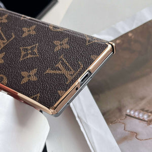 Luxury Leather Monogram Samsung Galaxy Z Fold Series Case Big Printing-CYLV089