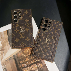 Luxury Monogram Samsung Galaxy S Series Case With Card Holder-CYLV091