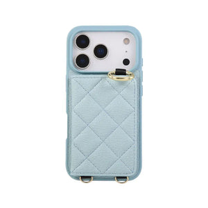 Leather iPhone Cases With Card Holder & Mirror And Strap Brown-BC25032 Burycase