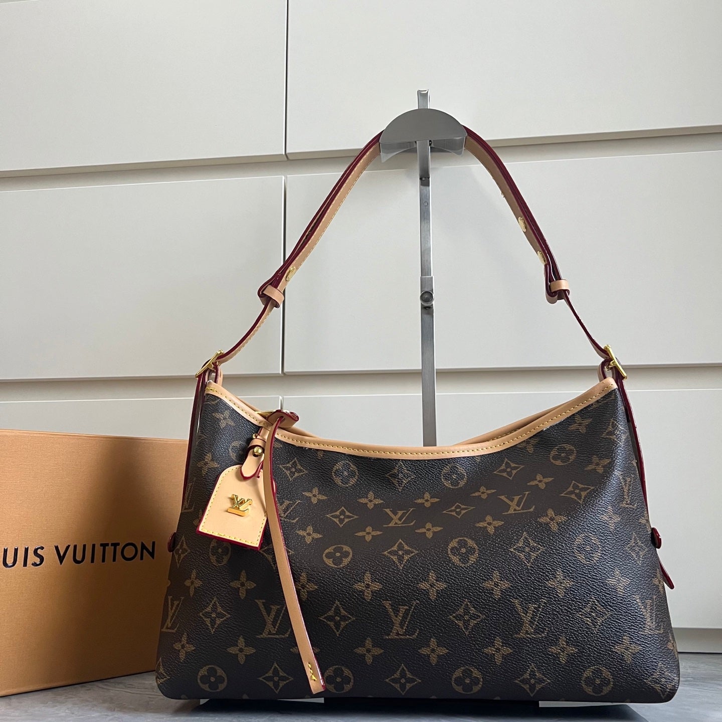 Leather Hobo Shoulder Handbag