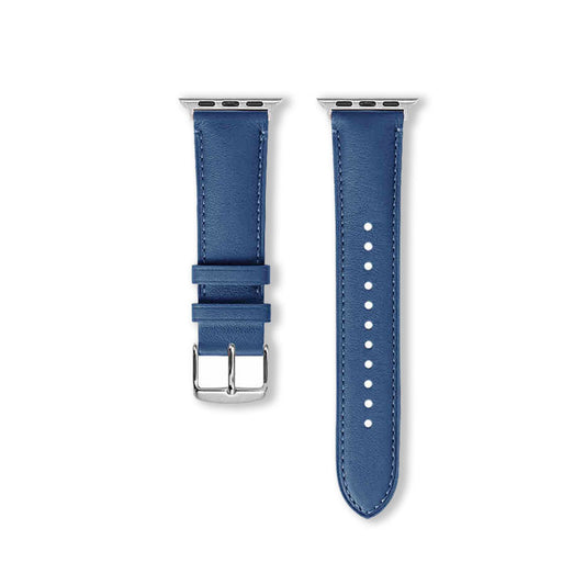 Classic Leather Watch Strap For Apple Blue-PGK241622