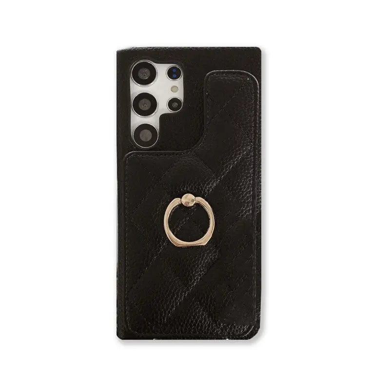 Samsung Phone Case With Card Holder And Strap ( Mirror )-BC25010 Burycase