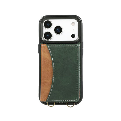 Leather iPhone Cases With Card Holder And  Wrist Strap Red-BC25043