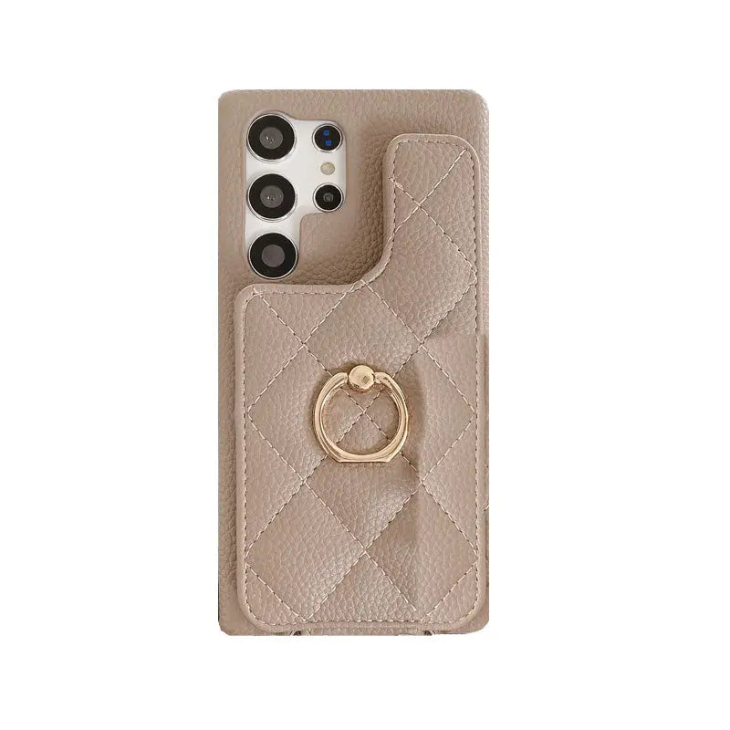Samsung Phone Case With Card Holder And Strap ( Mirror )-BC25010 Burycase