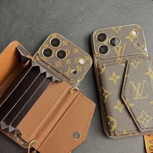 Premium Monogram iPhone Case With Wallet And Crossbody Strap For iPhone 17 Series-CYLV126