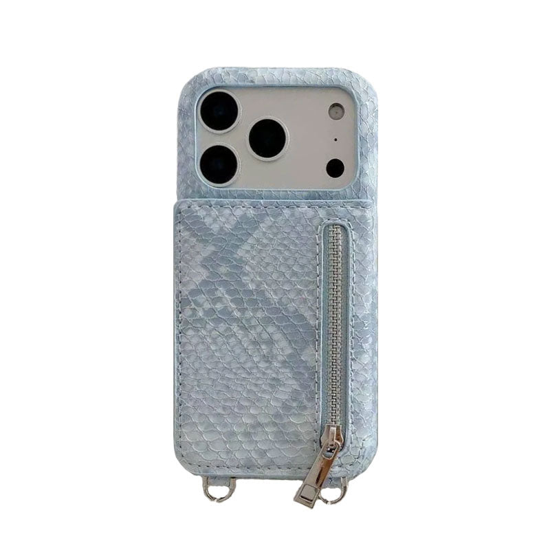 iPhone Case With Card Holder And Strap Brown-BC25024