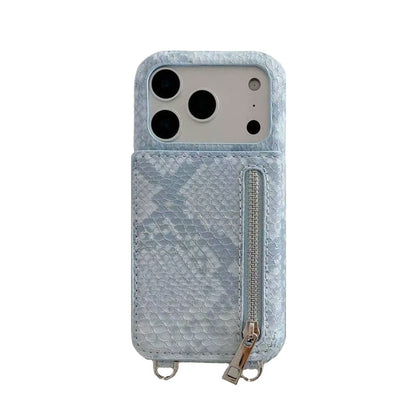 iPhone Case With Card Holder And Strap Brown-BC25024