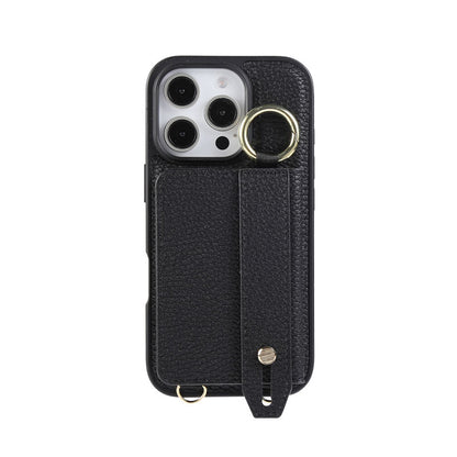iPhone Case With Card Holder And Strap（With Holder）Brown -BC25037