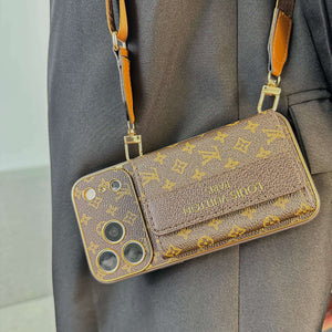 Classic Monogram iPhone Case With Wallet And Crossbody Strap For iPhone 17 Series-CYLV135
