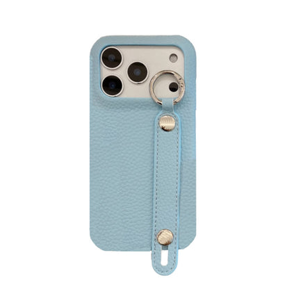 Leather iPhone Case with Wrist Strap And Holder Green-BC25015