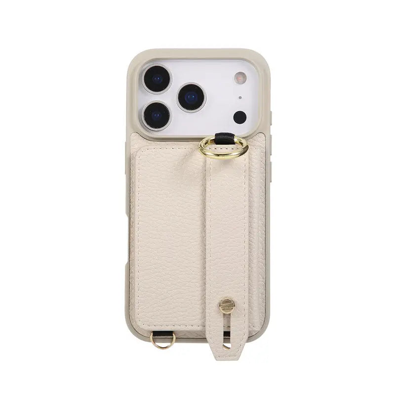 iPhone Case With Card Holder And Strap（With Holder）Black -BC25036 Burycase