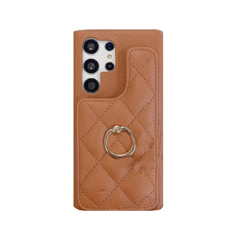 Samsung Phone Case With Card Holder And Strap ( Mirror )-BC25010 Burycase