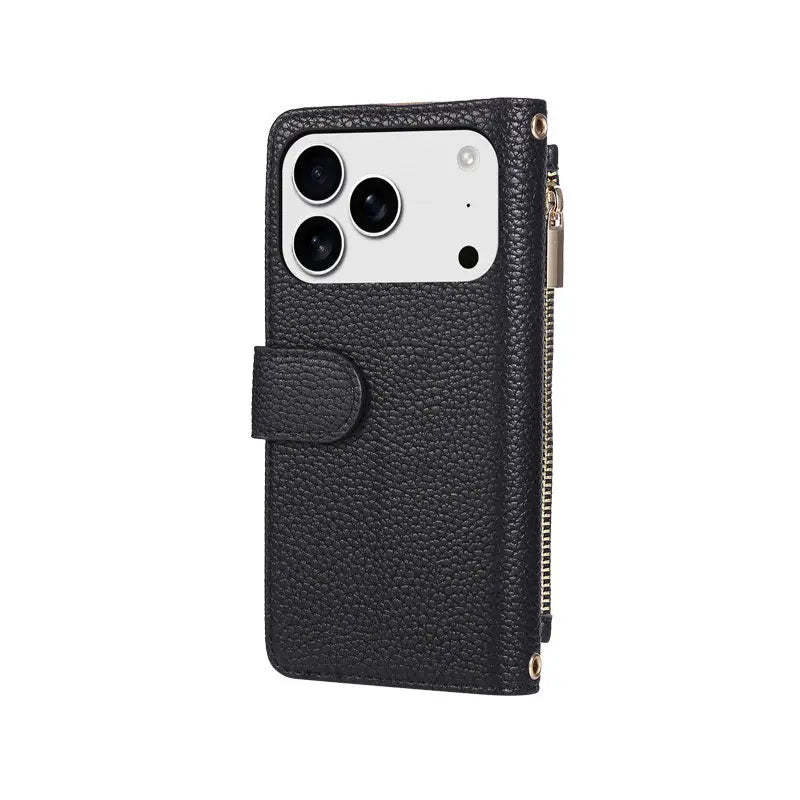 iPhone Case With Card Holder And Crossbody Strap Purple -BC25035 Burycase