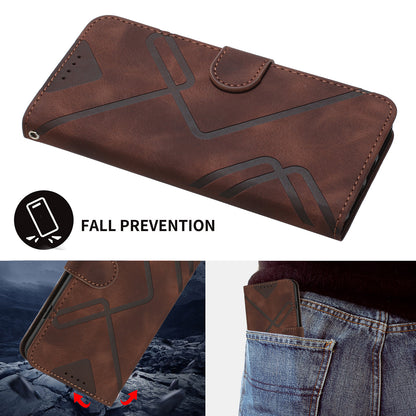 Leather iPhone Cases With Wallet and Wrist Strap Brown-BC25067