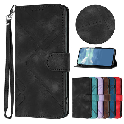 Leather iPhone Cases With Wallet and Wrist Strap Black -BC25066