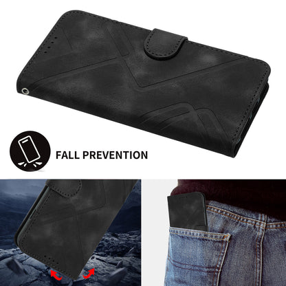 Leather iPhone Cases With Wallet and Wrist Strap Black -BC25066