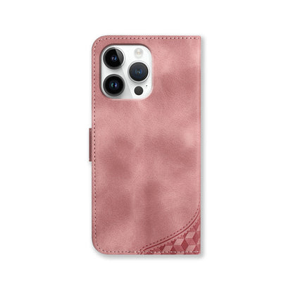 Leather iPhone Cases With Card Holder and Wrist Strap Pink-BC25073
