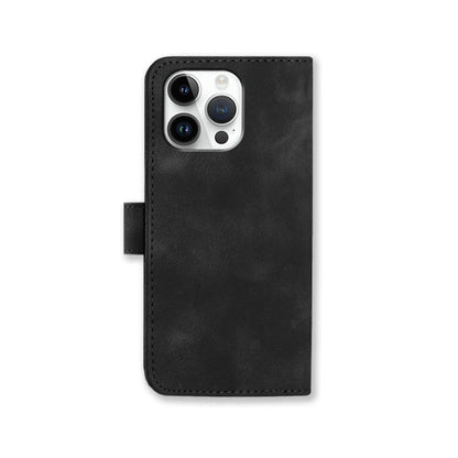 Leather iPhone Cases With Wallet and Wrist Strap Black -BC25065