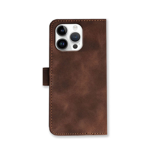 Leather iPhone Cases With Card Holder and Wrist Strap Brown -BC25085