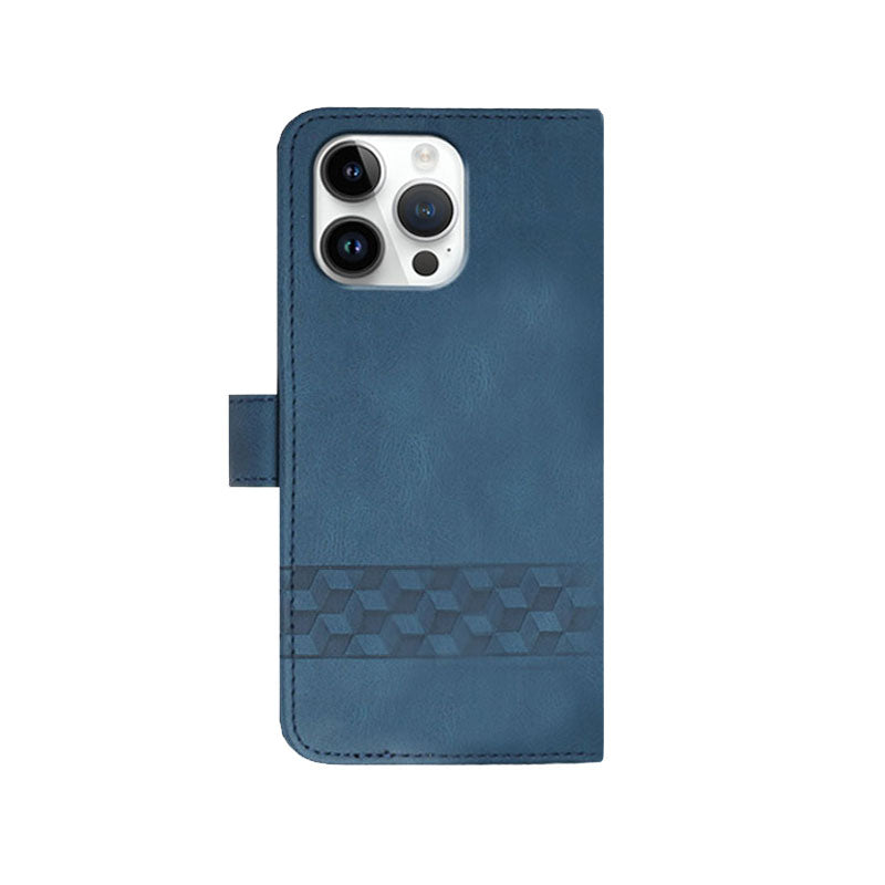 Leather iPhone Cases With Flip Wallet and Wrist Strap Black -BC25047