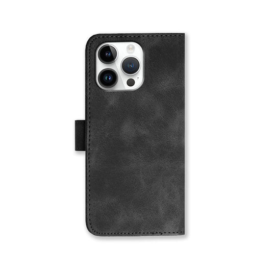 Leather iPhone Cases With Card Holder and Wrist Strap Black-BC25083