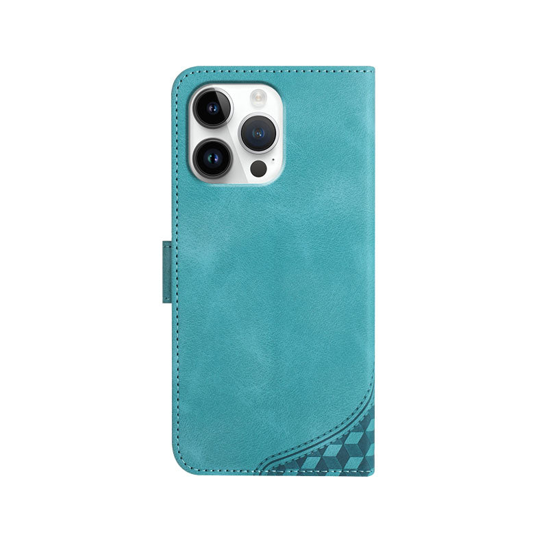 Leather iPhone Cases With Card Holder and Wrist Strap Black-BC25075