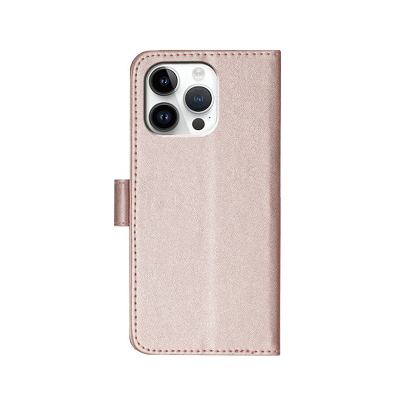 Leather iPhone Cases With Flip Wallet and Strap Brown-BC25087