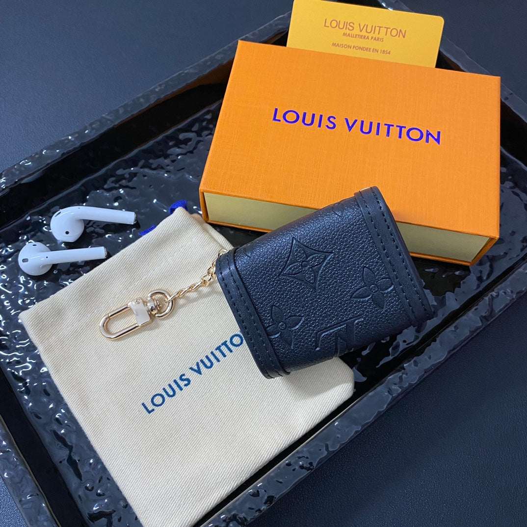 Refined Leather Monogram AirPods Cases Big Printing-CYLV117