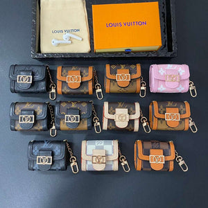 Refined Leather Monogram AirPods Cases Big Printing-CYLV117