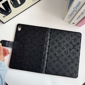 Classic Monogram  iPad Case Black Printing-CYLV108