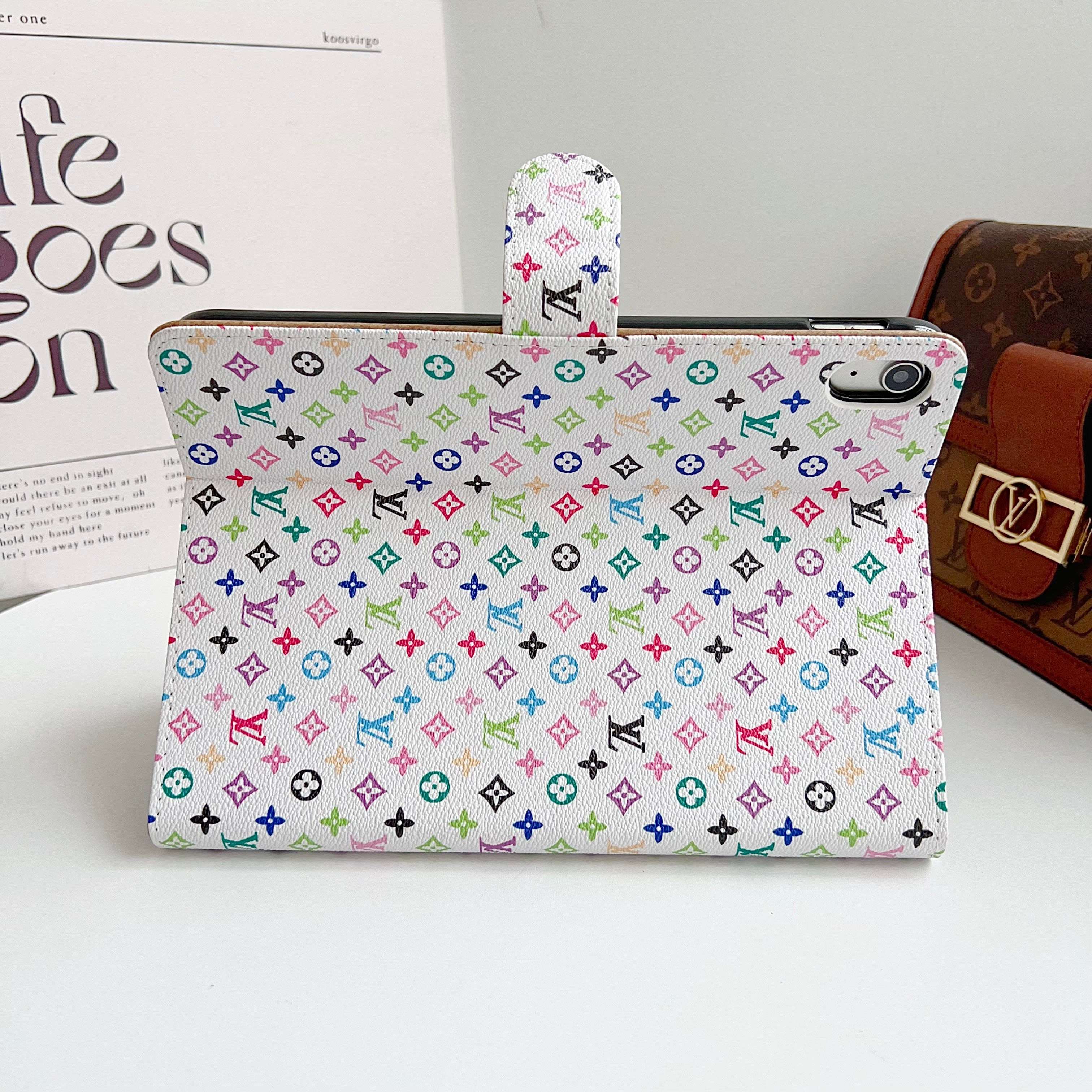 Refined Leather Monogram  iPad Case Small Printing-CYLV109