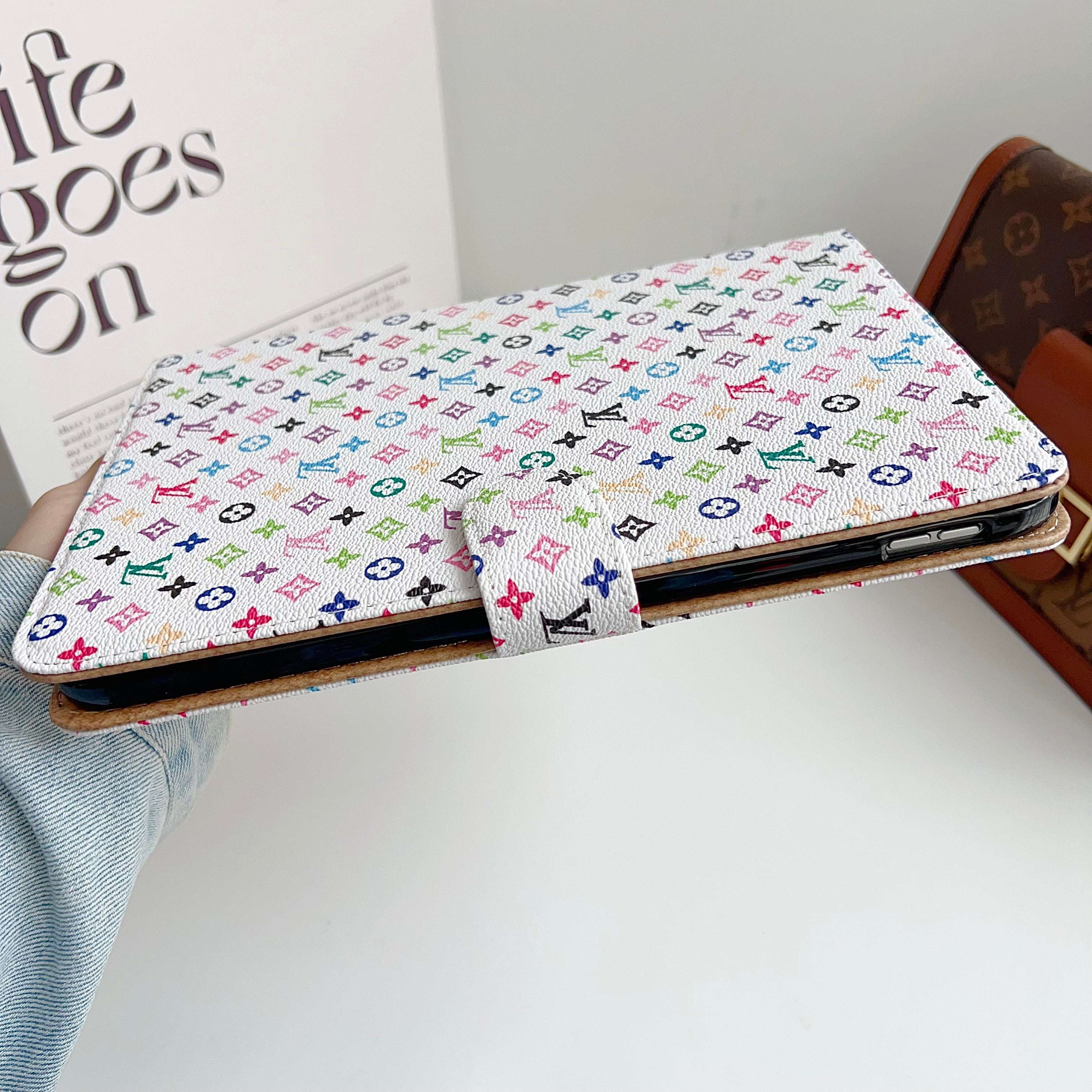 Refined Leather Monogram  iPad Case Small Printing-CYLV109