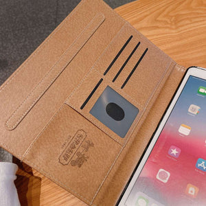 Premium Leather Monogram  iPad Case Coffee-CYLV110