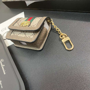 Premium Leather GG AirPods Cases Grey-CYGG123