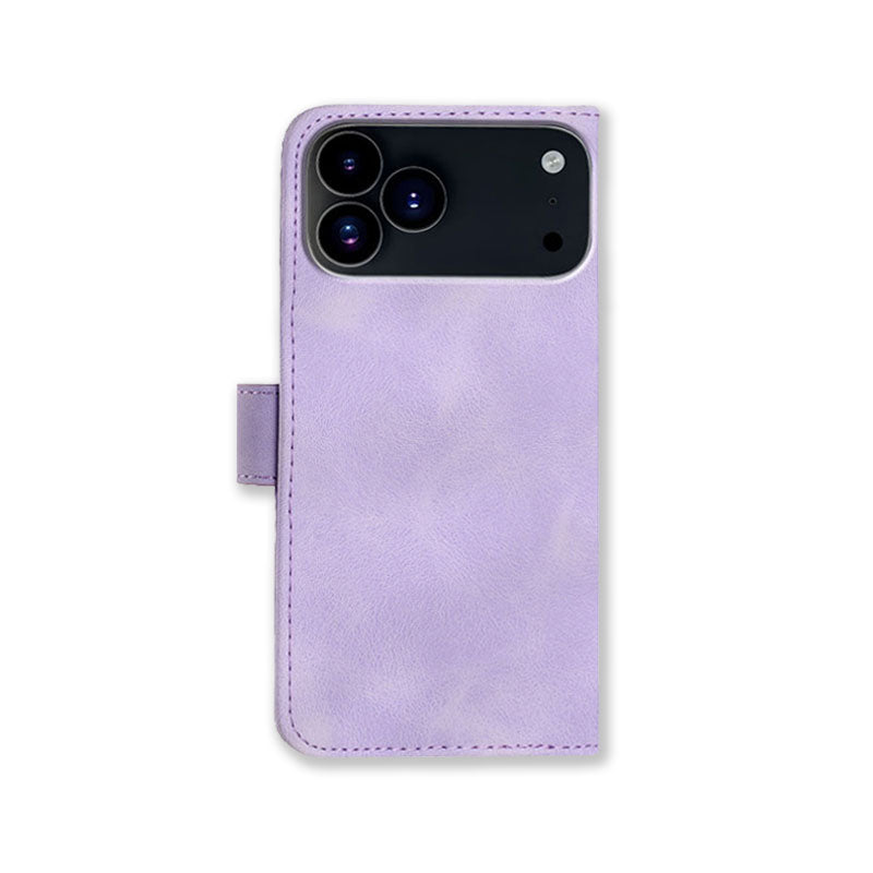 Leather iPhone Cases With Wallet and Wrist Strap Black -BC25066