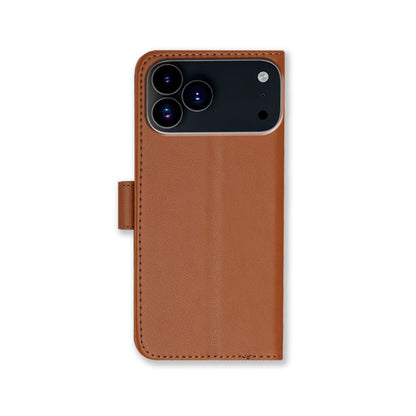 Leather iPhone Cases With Flip Wallet and Strap Brown-BC25088