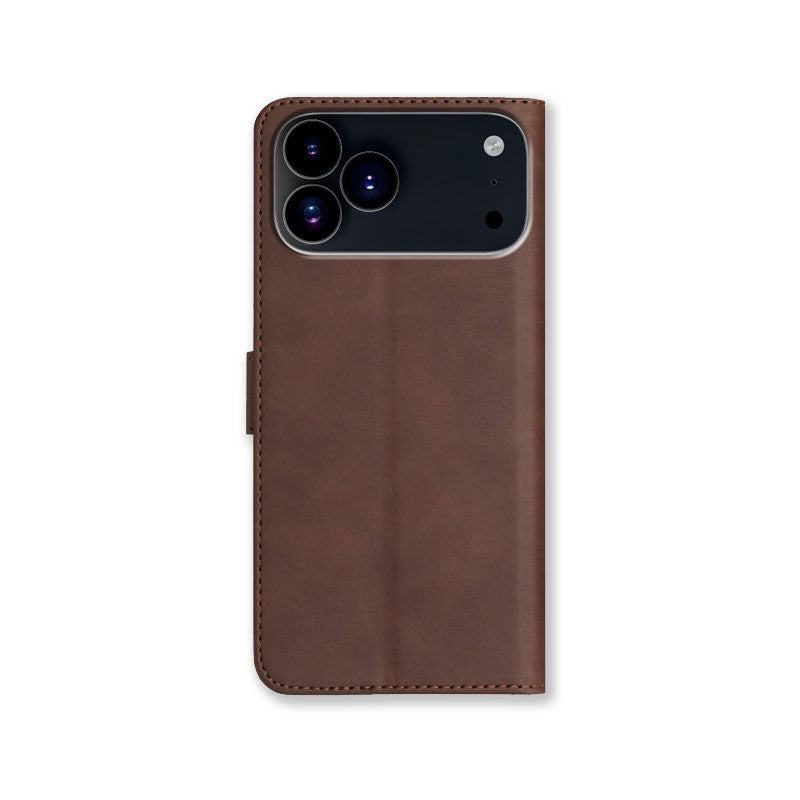 Leather iPhone Cases With Card Holder and Strap Brown-BC25060