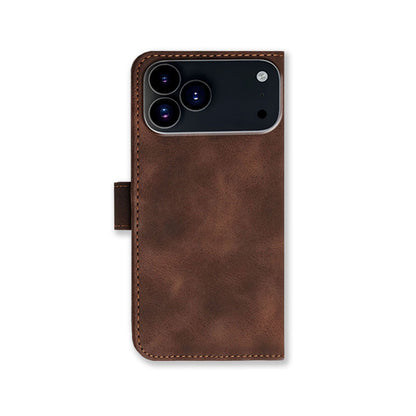 Leather iPhone Cases With Card Holder and Wrist Strap Purple-BC25082